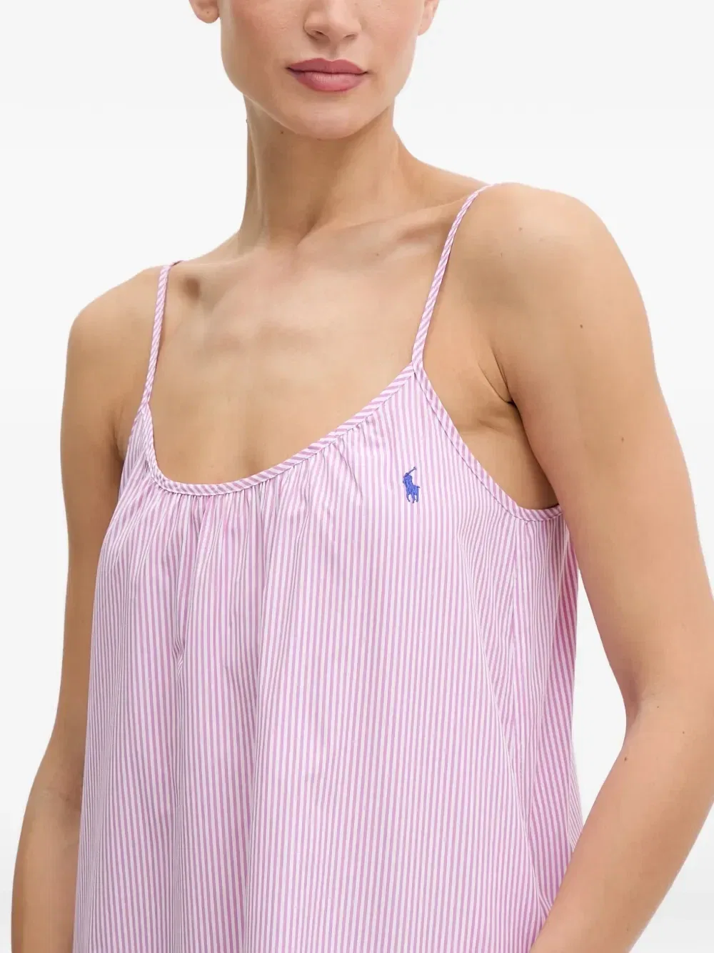 Ночная рубашка в вертикальную полоску POLO RALPH LAUREN, розовый — фото 3