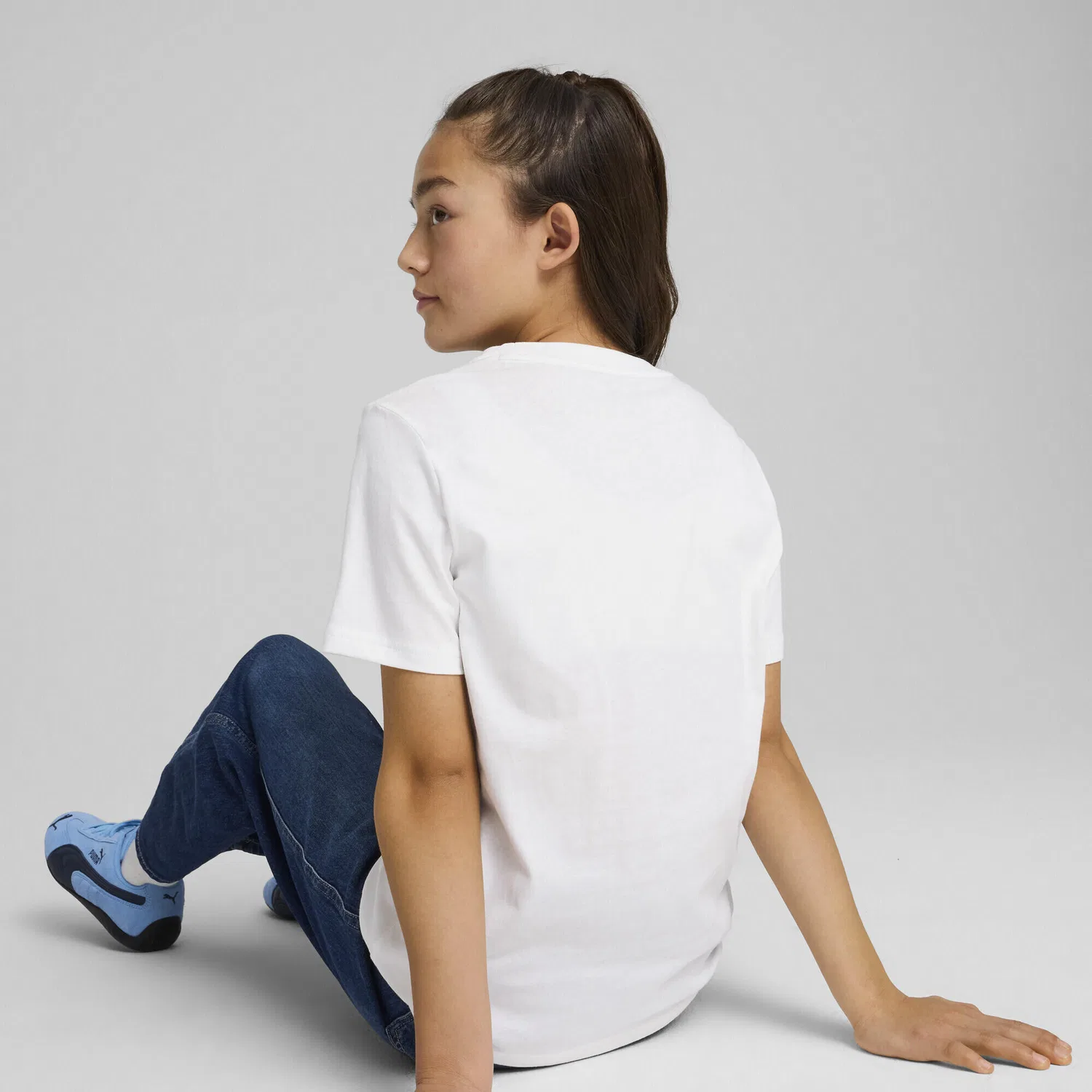Детская футболка с принтом ESS No. 1 Logo Puma, White — фото 3