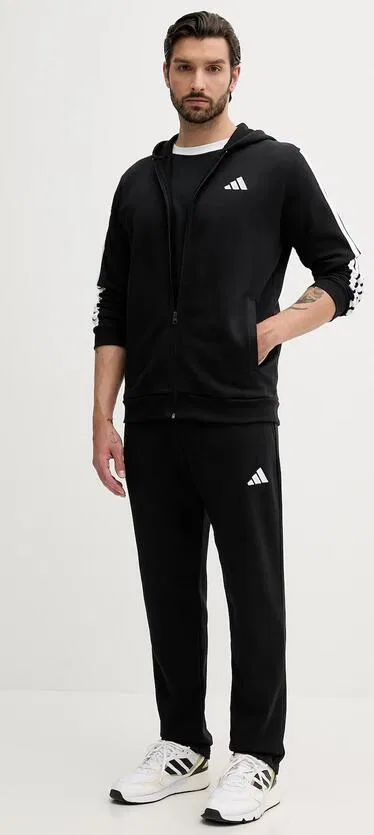 Мужской спортивный костюм с капюшоном Colorblock Adidas, Schwarz