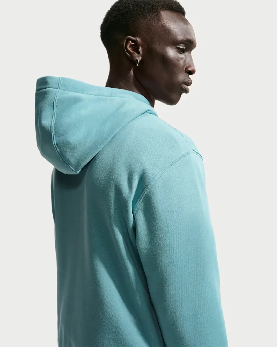 Толстовка с капюшоном Nike Sportswear Club Fleece, Denim Turquoise/Denim Turquoise/White — фото 2