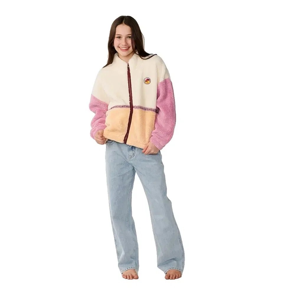 Детский свитшот для девочек с флисом Surf Revival Zip Through Polar Rip curl, Multicolor — фото 3