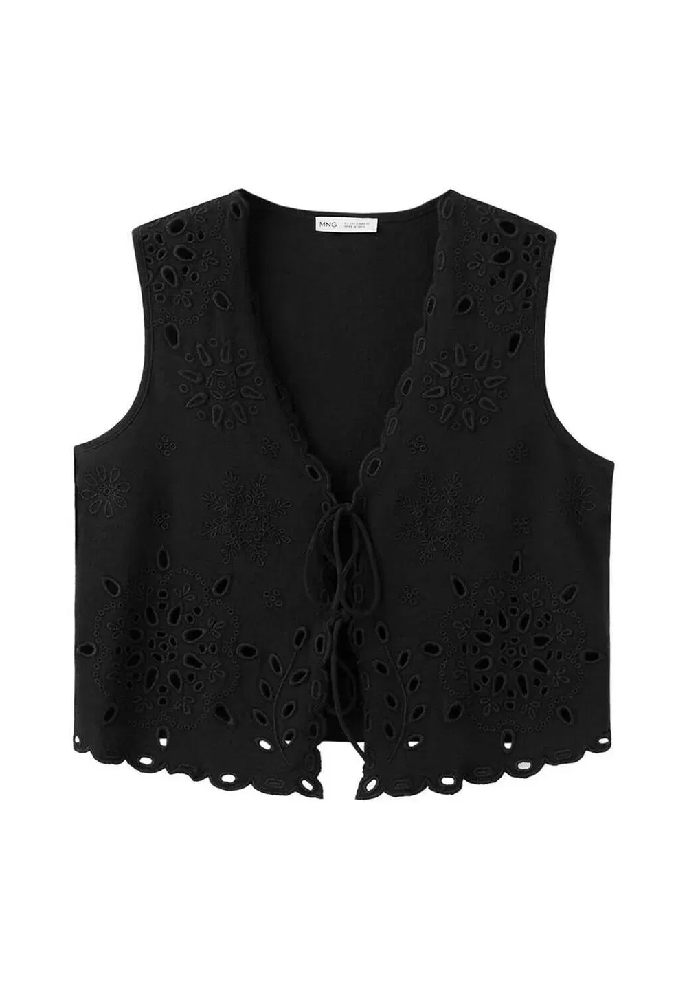 Подростковая - блузка Mango Kids, Black — фото 3
