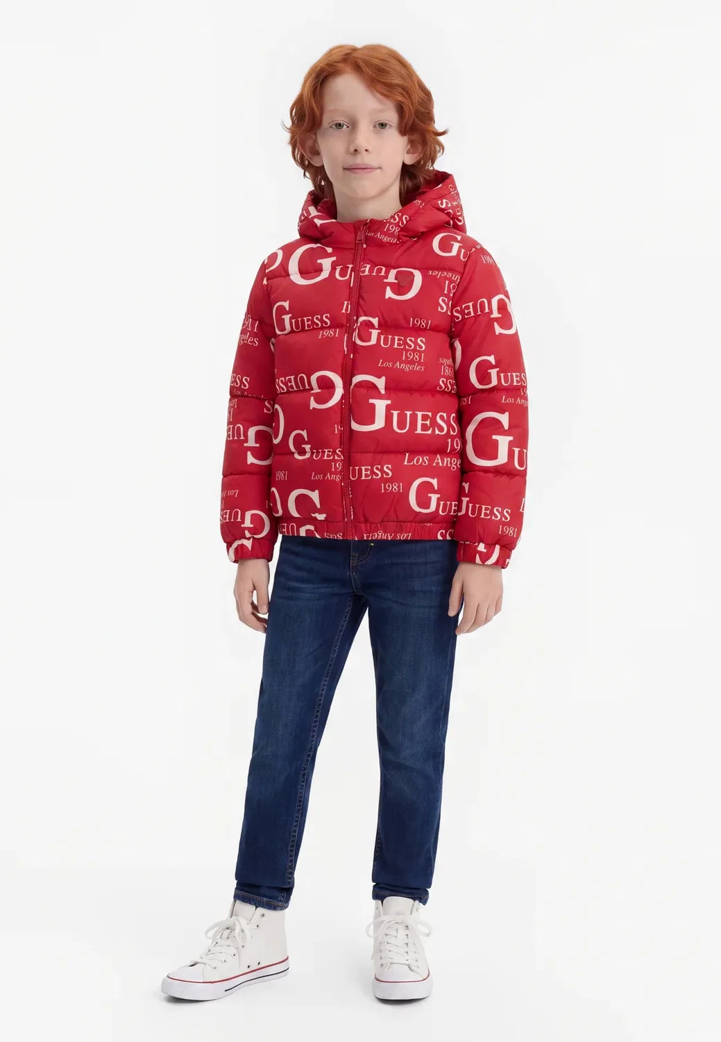 Детская зимняя куртка с капюшоном Guess, Red