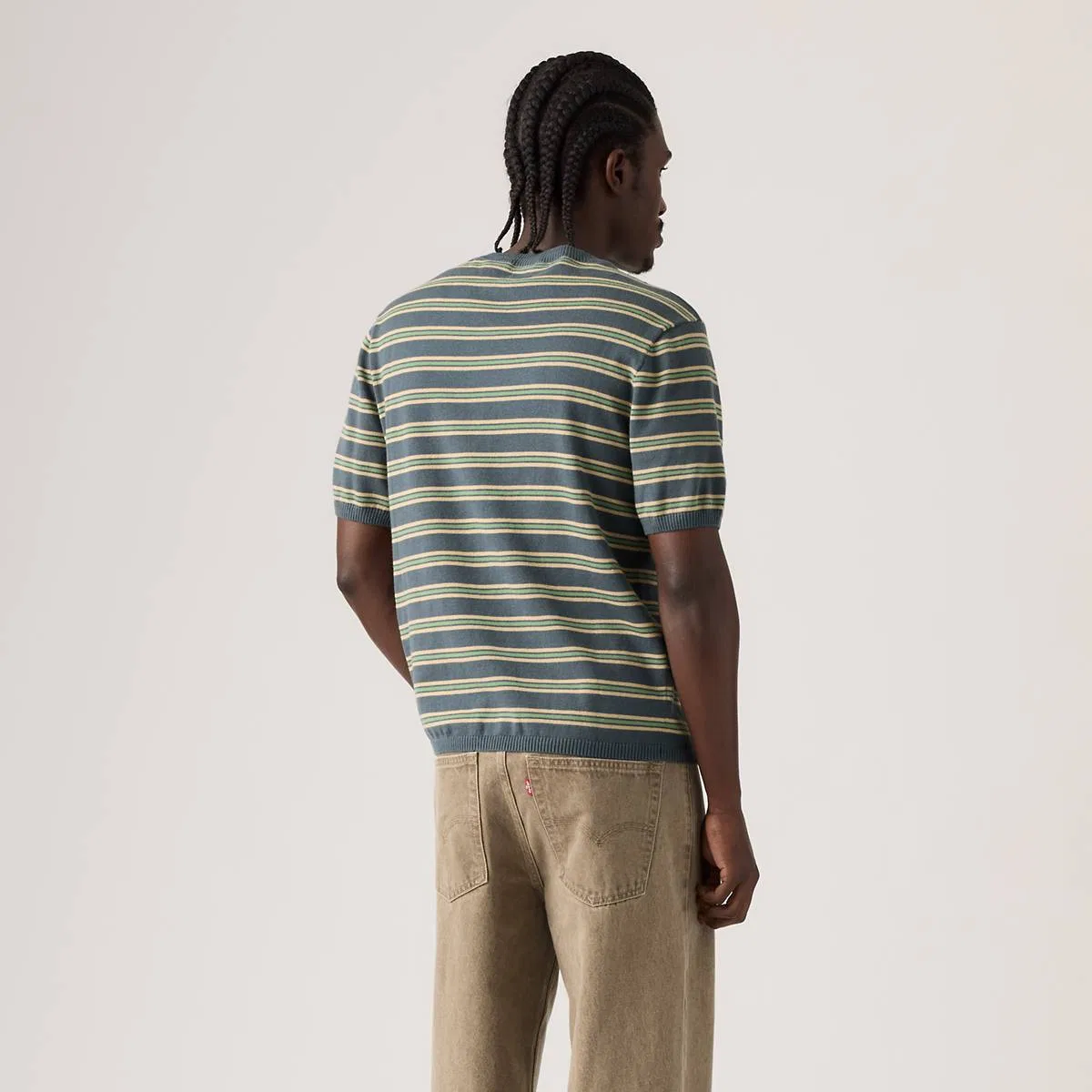 Свитер с коротким рукавом Levi's, Lucas Stripe Dark Slate - Blue — фото 4