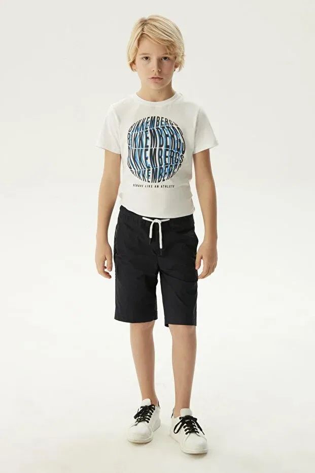 Детские шорты для мальчиков хлопковые Bikkembergs, Navy Blue