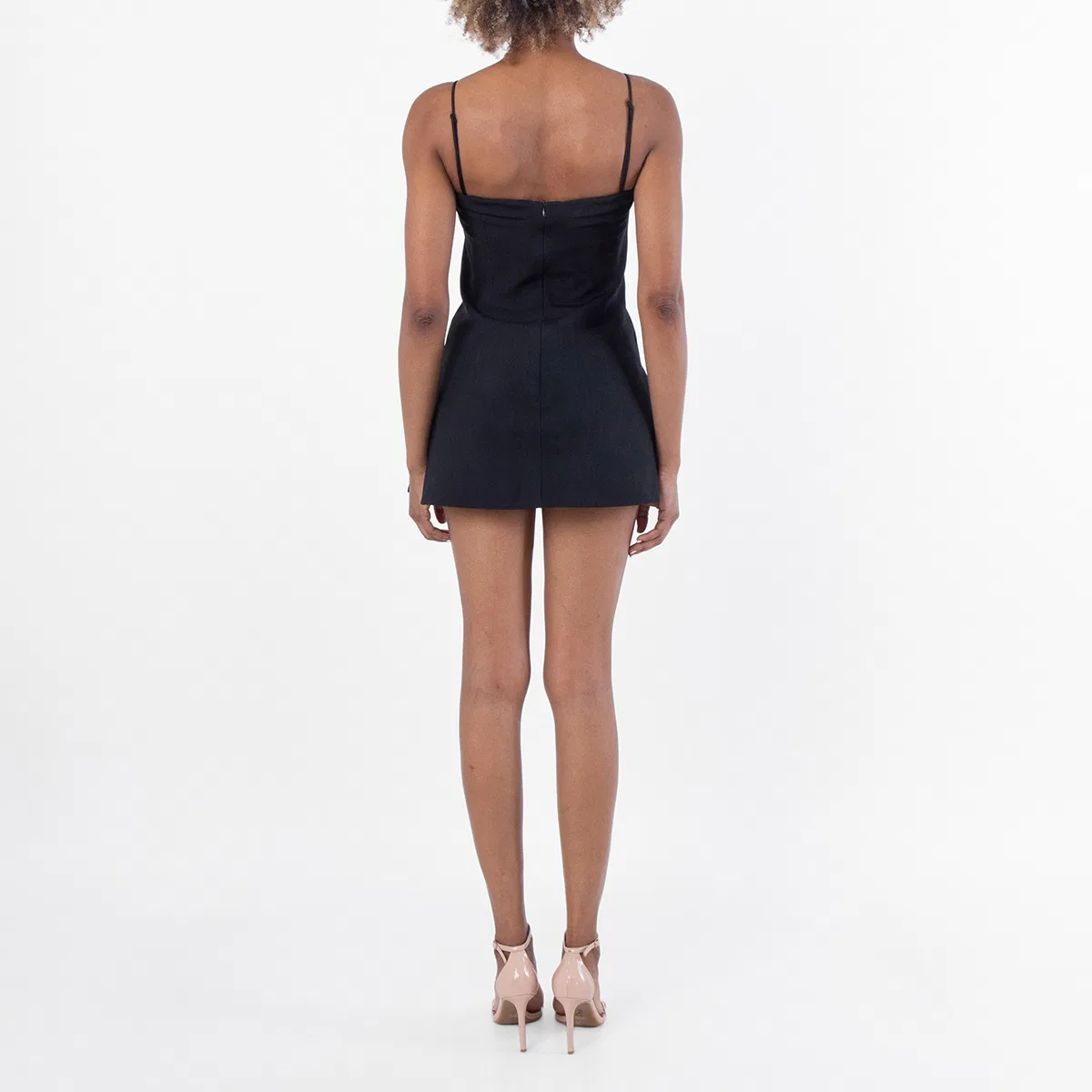 Платье мини с встроенными шортами Mini Dress with Built-In Shorts Alexander Wang, Black — фото 3