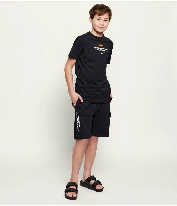 Детский комплект для мальчиков Regular Fit Aeronautica Militare, черный