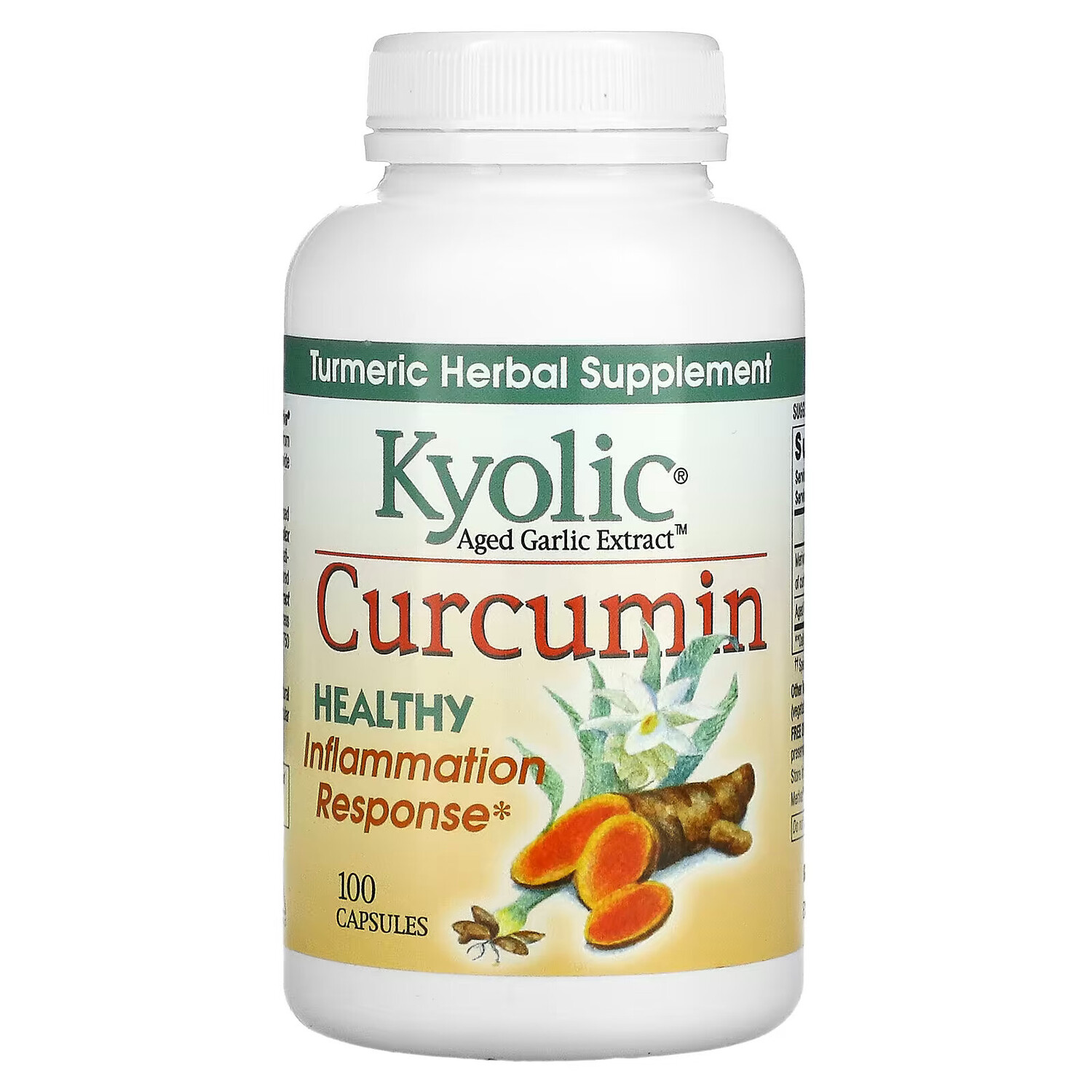 

Kyolic, Aged Garlic Extract, выдержанный экстракт чеснока с куркумином, 100 капсул