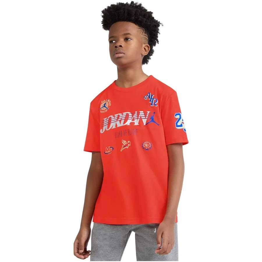 Футболка с коротким рукавом Jordan Jrdn Sports Club Ss Tee Nike, Оранжево-черно-желтый