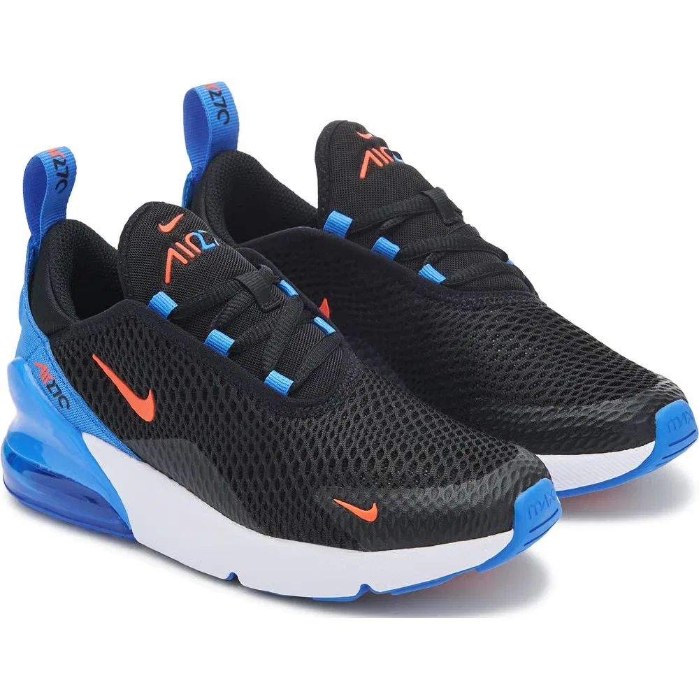 Детские кроссовки Air Max 270 Nike, Black/Blue/Orange