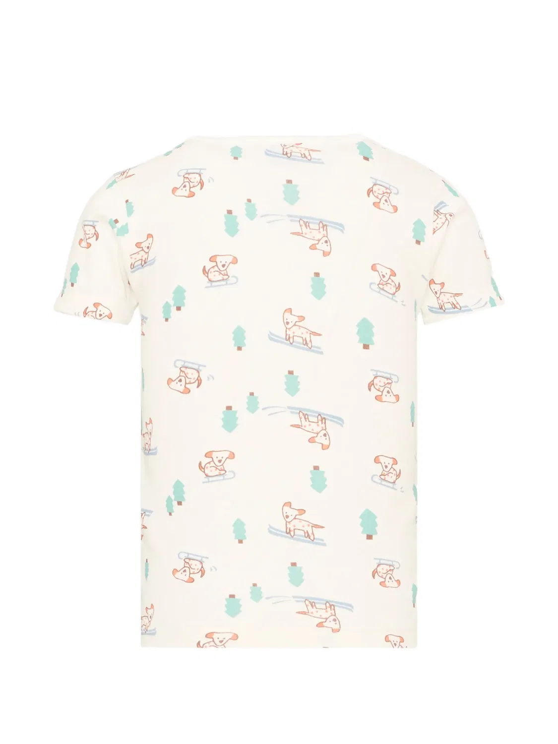 Комплект из двух футболок с графичным принтом Petit Bateau, нейтральные цвета — фото 3