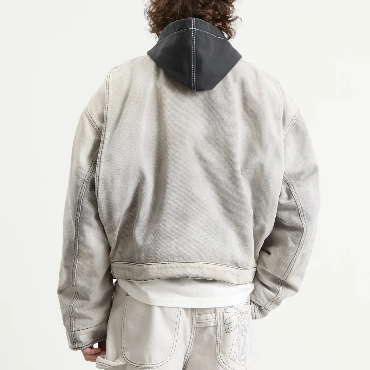 Джинсовая куртка Sulphur Fade Acne Studios, White/Black — фото 3