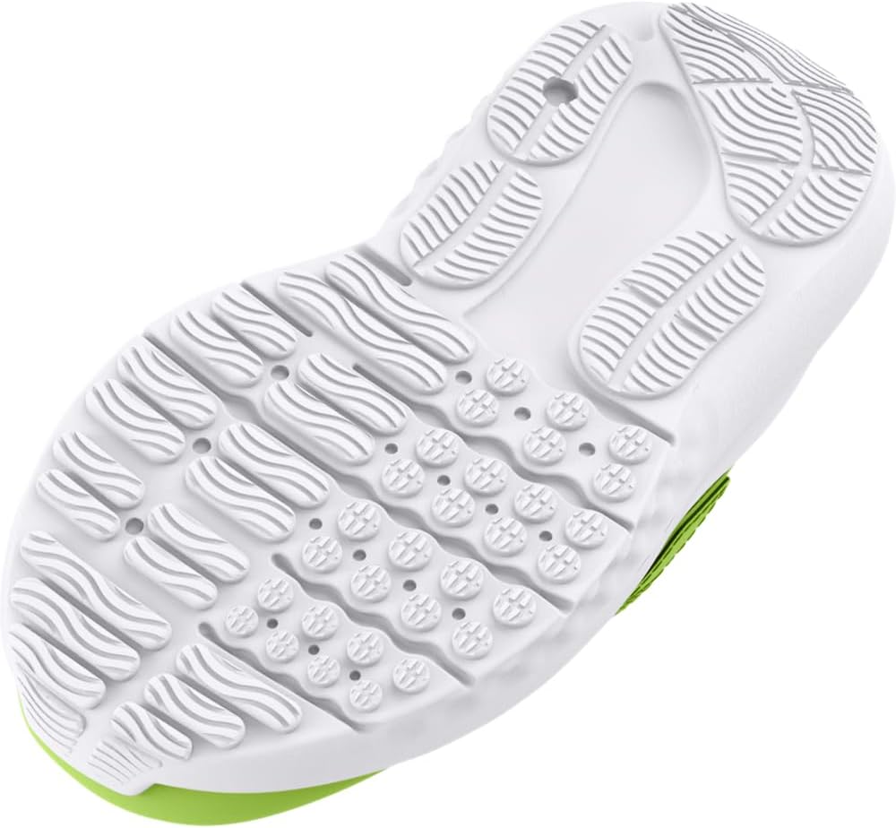 Детские кроссовки Under Armour Baby Girls' Surge 4 с альтернативной застежкой, (300) Morph Green/Black/Castlerock — фото 3