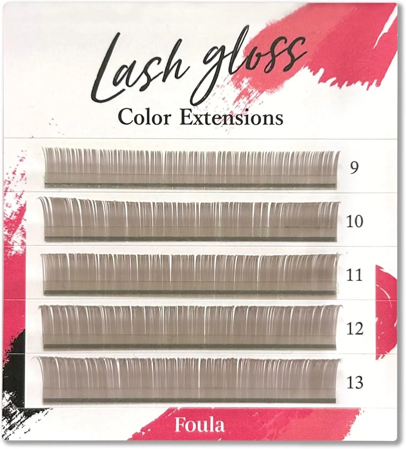 Ресницы Foula Lash Gloss Sand Gray D Curl 0.15x13 мм