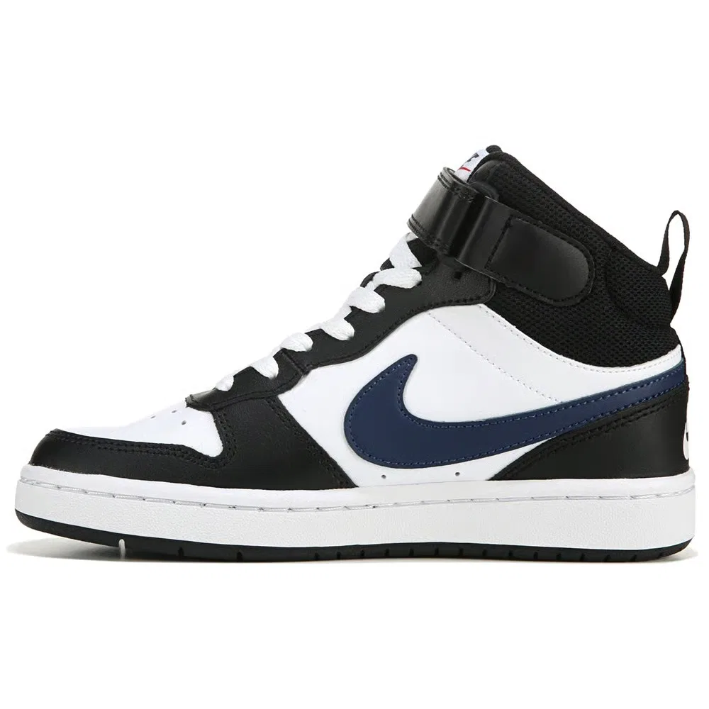 Детские кроссовки Kids' Court Borough средней высоты Nike, White/Black/Red/Navy — фото 3