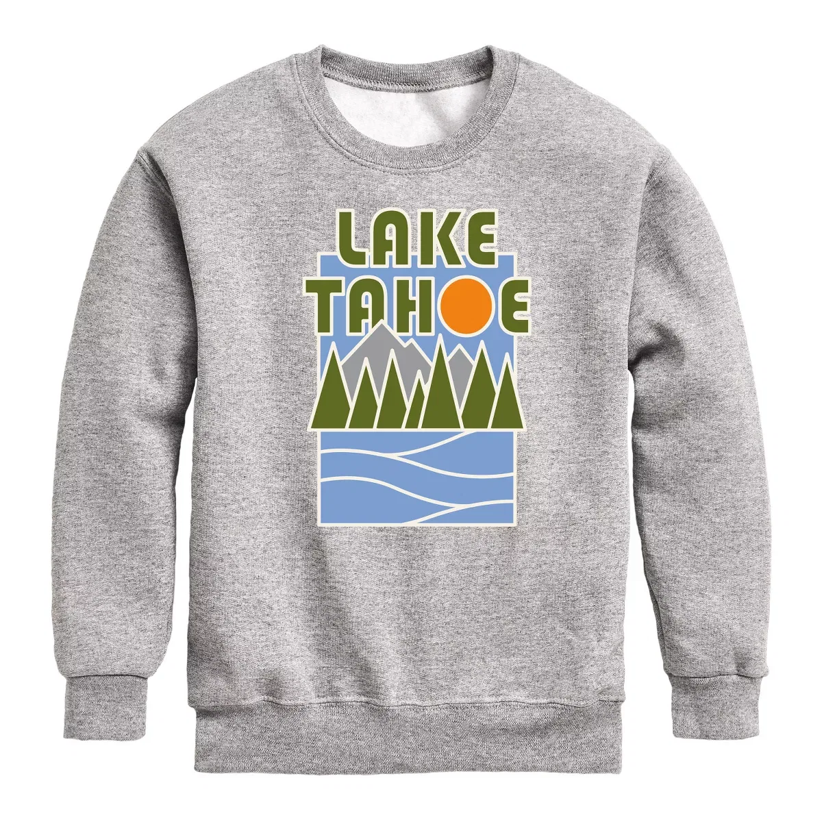 Детский свитшот с принтом Lake Tahoe Instant Message, Black