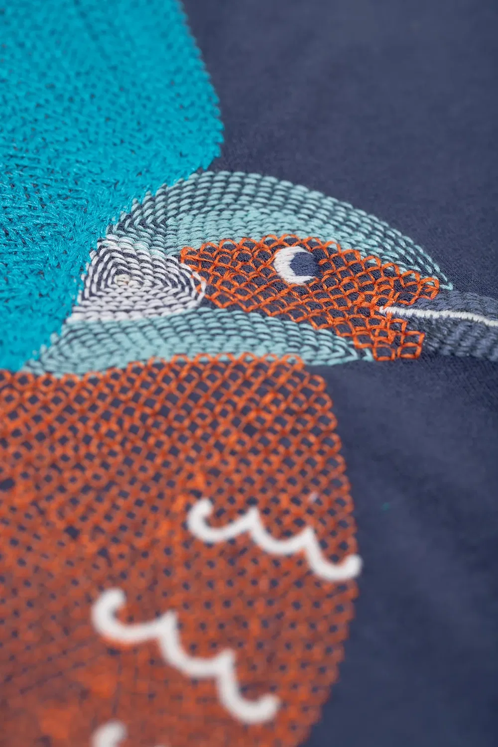 Детская футболка с вышивкой Adventure Frugi, Navy — фото 3