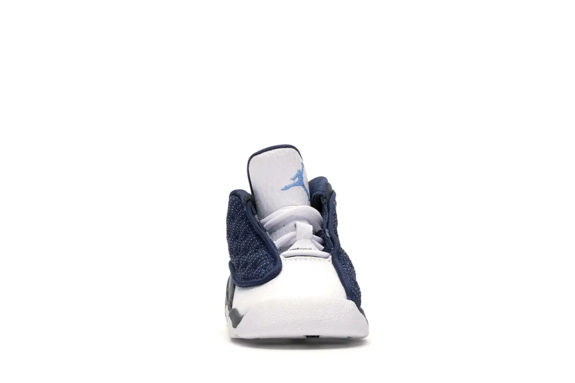 Детские кроссовки для мальчиков с замшевыми вставками Jordan 13 Retro, Navy/Flint Grey-White-University Blue — фото 2