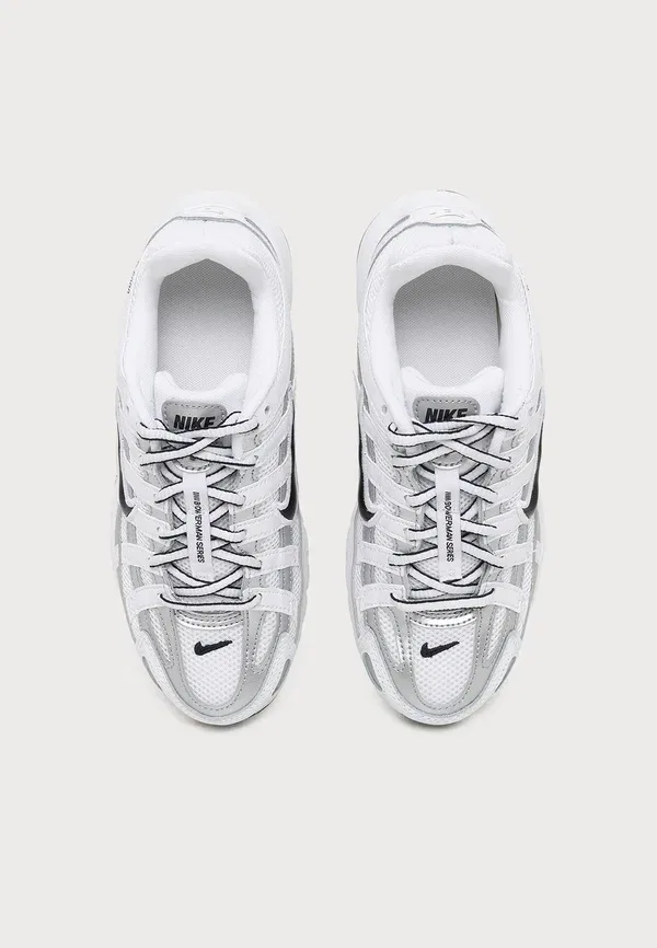 Кроссовки из кожи и текстиля P-6000 Nike Sportswear white/black, Metallic Silver, белый/черный — фото 4