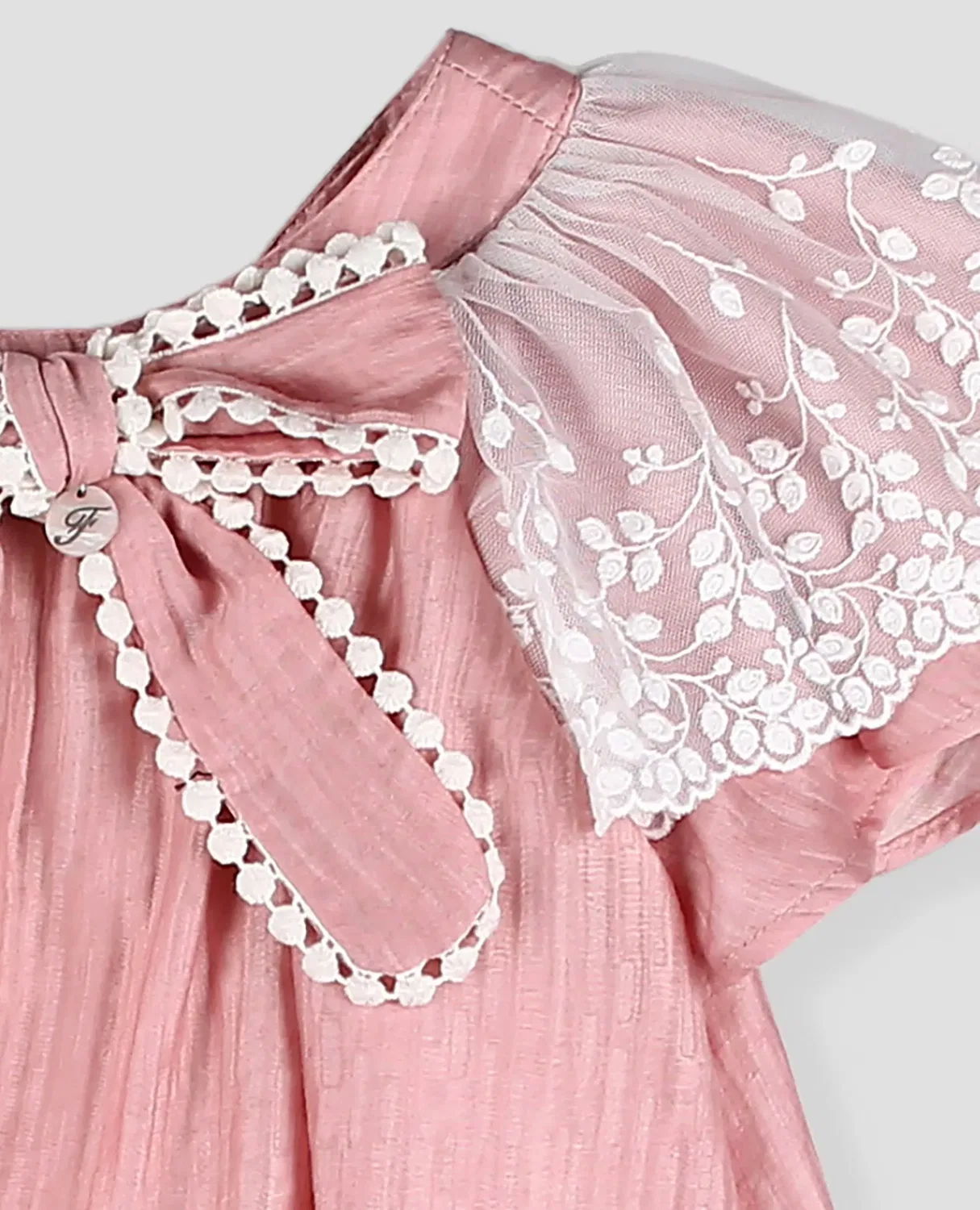 Детское платье для девочек с воланами Cristal Foque, Rosa — фото 4