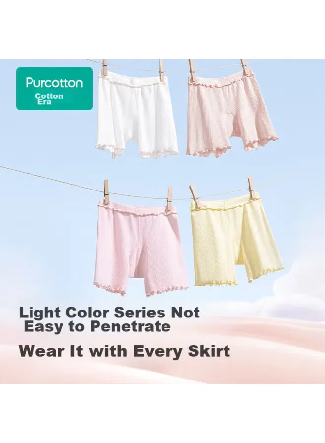 Шорты защитные с хлопком, комплект, Safety Pants, Purcotton, желтый и розовый — фото 4