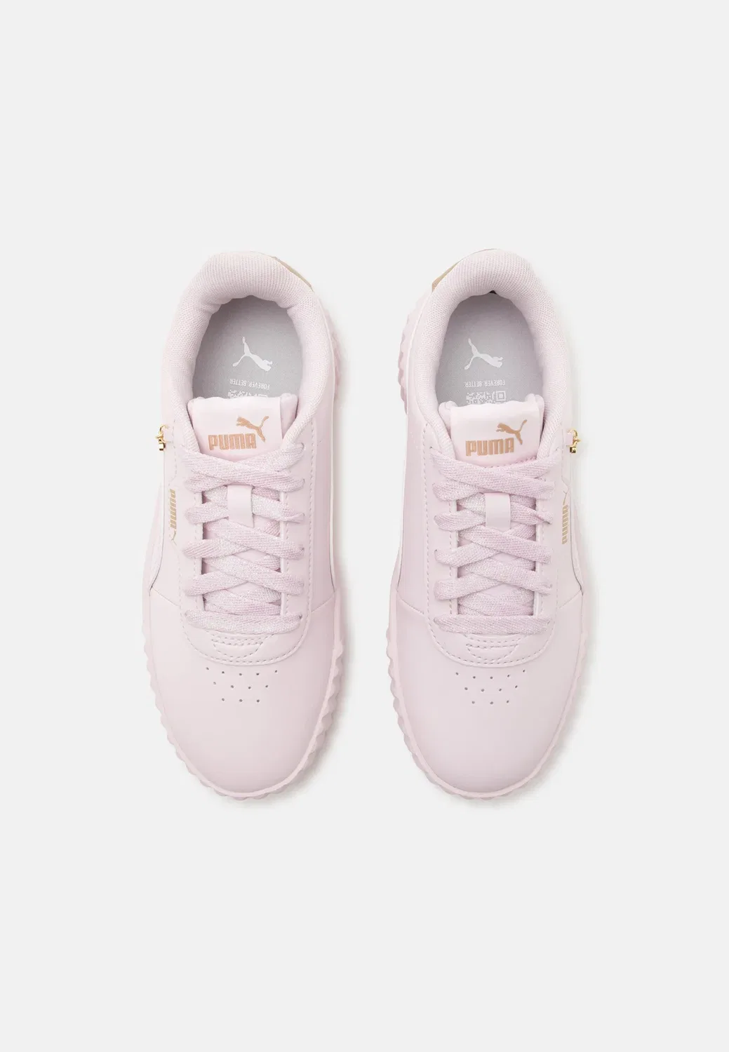 Кроссовки Carina 3.0 charm jr унисекс Puma, Powder Pink/Gold-Coloured — фото 4