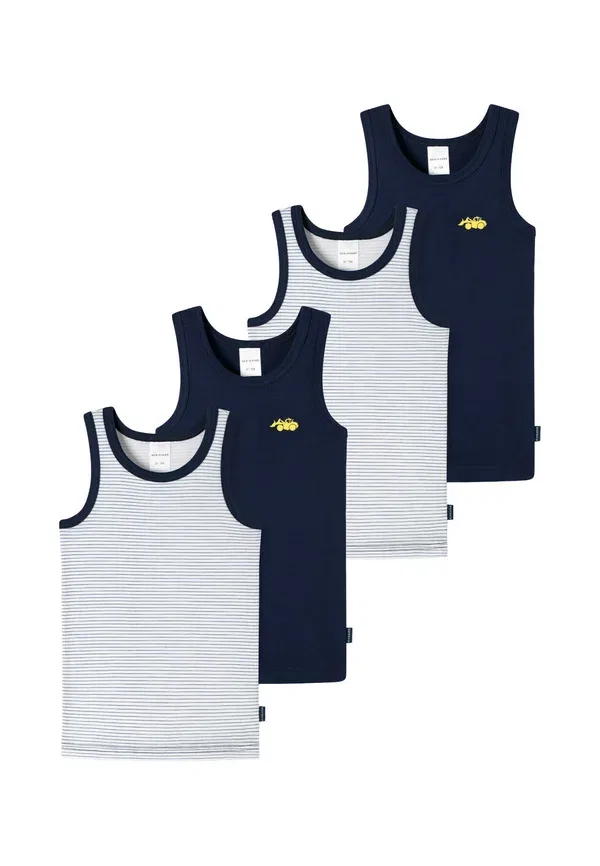 Майка дышащая Feinripp cotton Schiesser, blau weiß gestreift, сине-белый