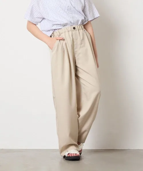 Детские широкие брюки с защипами 140-150 a.v.v, Beige