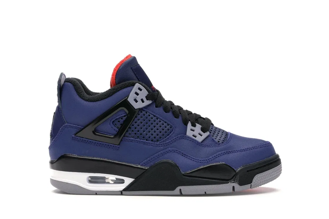 Детские кроссовки Lifestyle с длинным рукавом Jordan 4 Retro Jordan, Loyal Blue/White-Habanero Red-Black