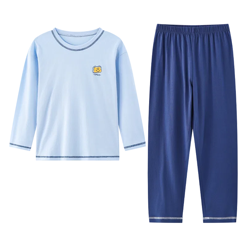 Детский комплект для отдыха с круглым вырезом Red bean, Light Blue