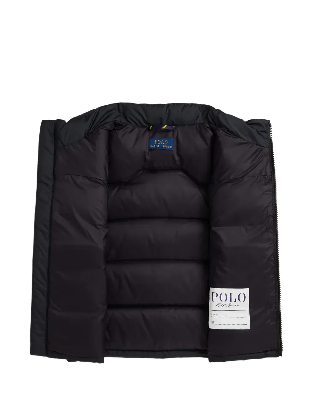 Стеганый жилет Gorham с вышитым логотипом Polo Ralph Lauren Kids, черный — фото 3