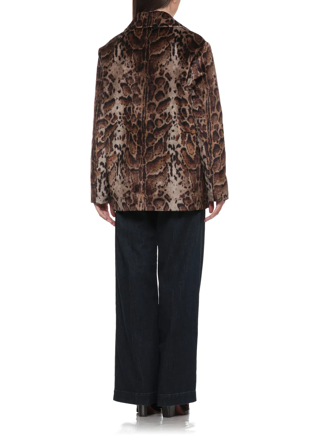 Женская стеганая куртка с принтом Animalier Etro, коричневый — фото 3
