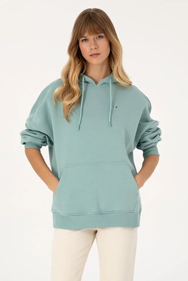 Женские свитшот с капюшоном U.S. Polo Assn., Mint