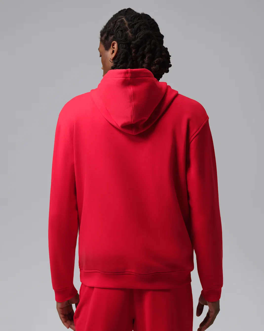 Мужская флисовая толстовка с капюшоном Dri-FIT Jordan Sport Crossover, University Red — фото 2