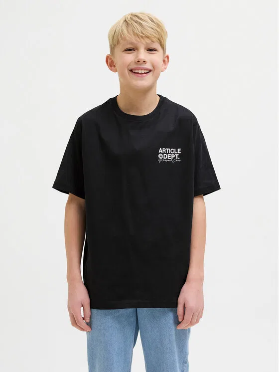 Футболка loose fit Dynamic Dust Jack & Jones Junior, черный