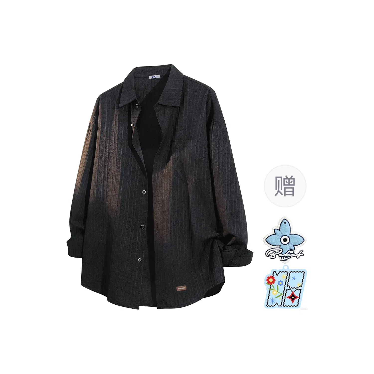Детская рубашка унисекс с отложным воротником, Unisex Lapel Moderate Shirt, WARRIOR — фото 3