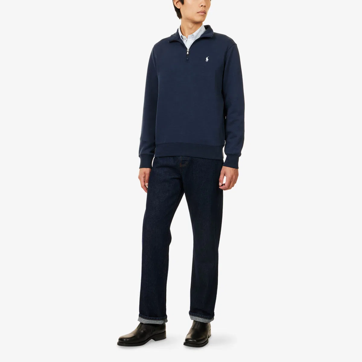Толстовка из хлопкового трикотажа с вышитым логотипом и длинными рукавами Polo Ralph Lauren, синий — фото 2