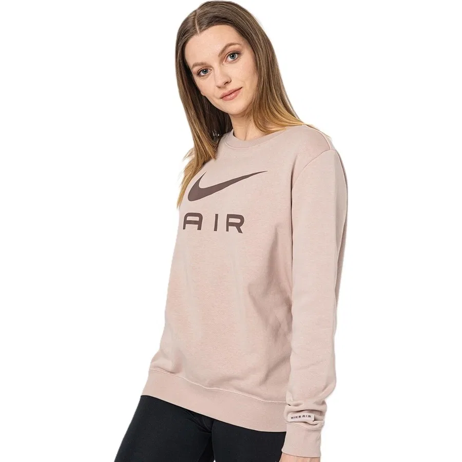 Женский свитшот с круглым вырезом из флиса Air Fleece Sportswear Essent Nike, Коричневый — фото 3