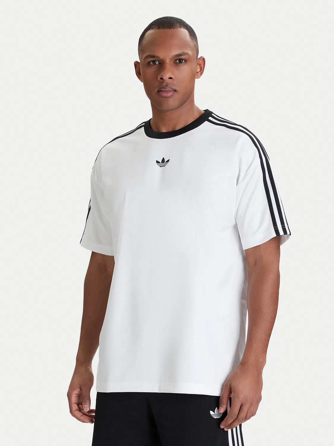 Мужская футболка свободного кроя adicolor Jacquard Adidas, белый