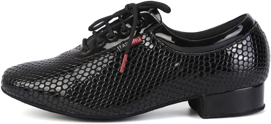 

Мужские бальные туфли HIPPOSEUS для латинских танцев, танго и румбы, социальные танцевальные туфли с низким каблуком 1, черный