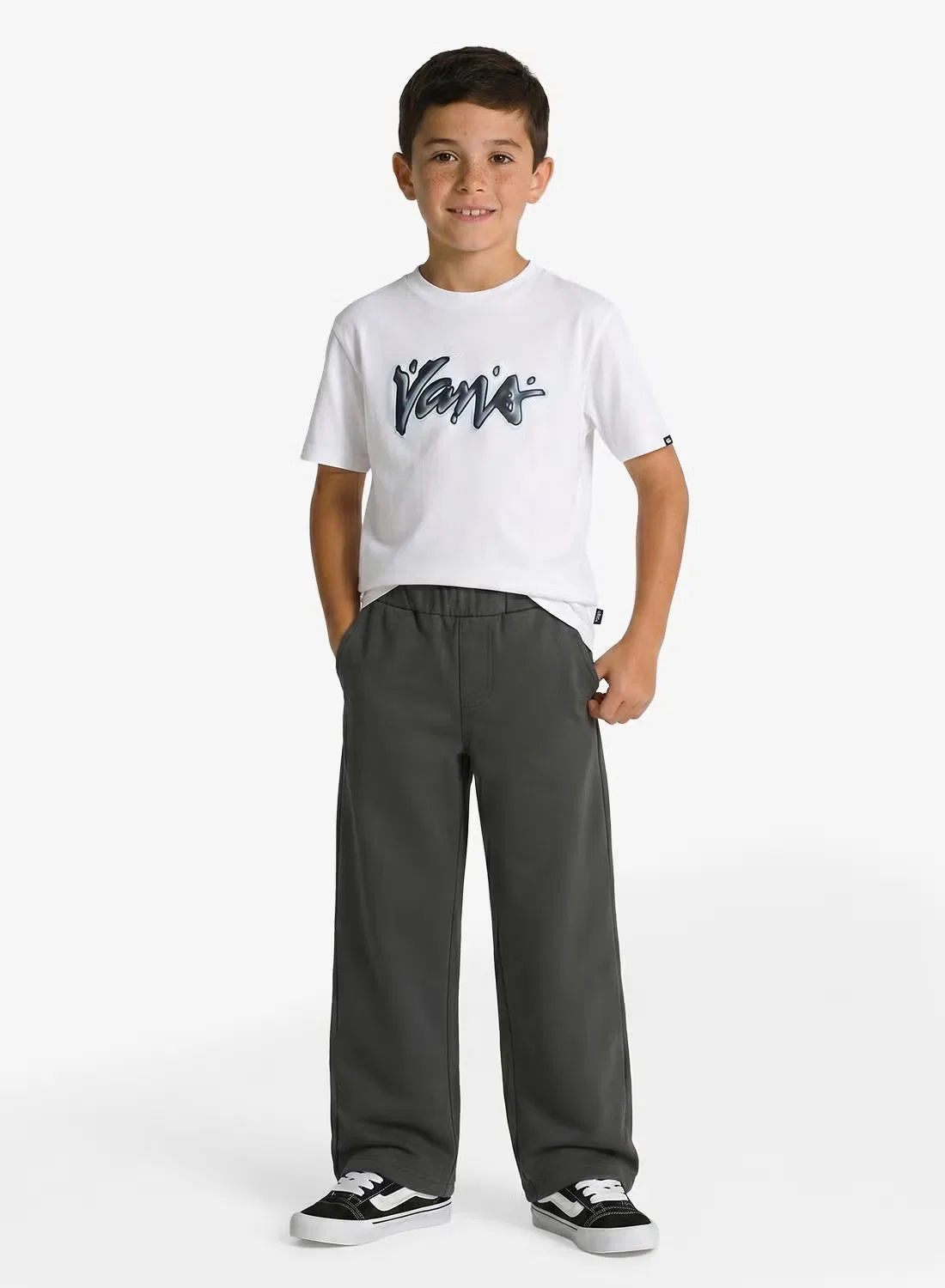Широкие брюки из футера Name It, серый