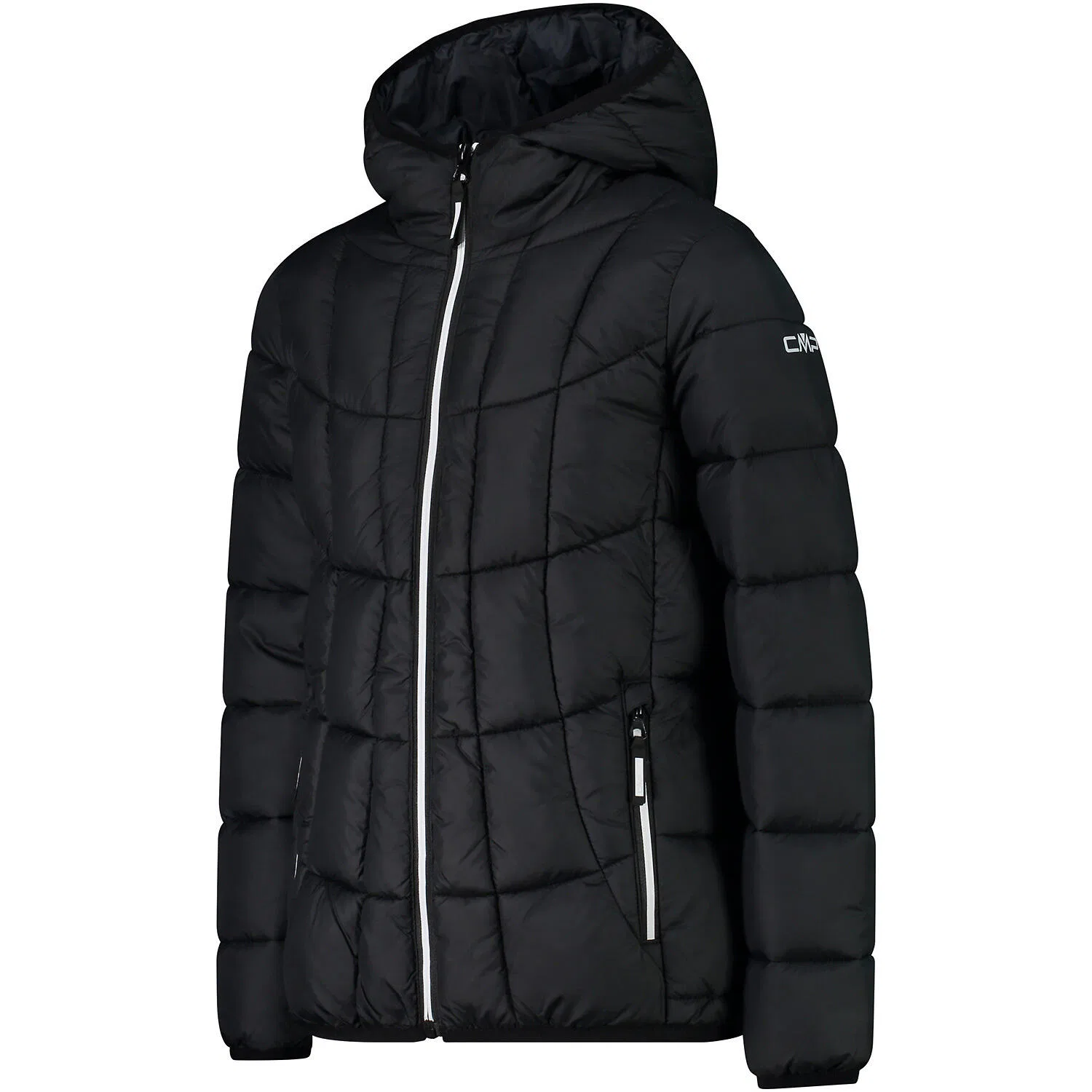 Детская куртка с капюшоном JACKET FIX HOOD NYLON Cmp, Schwarz / Grau / Schwarz — фото 2