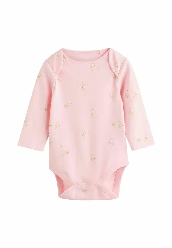 Боди с принтом Regular fit - 5 pack long sleeve Next, Multi Pastel Character, мультиколор — фото 3