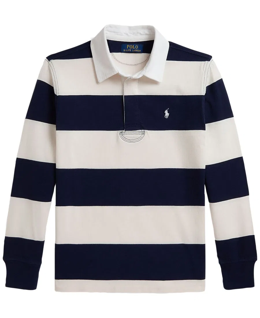 Рубашка-регби с длинным рукавом Iconic Polo Ralph Lauren, Refined Navy/Nevis — фото 3