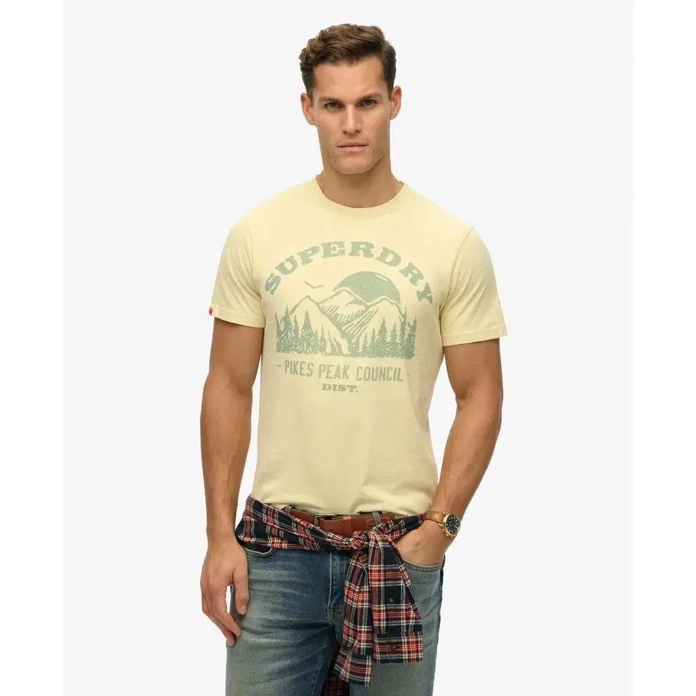Мужская футболка с принтом Lo-fi Outdoor Mono Superdry, Gelb