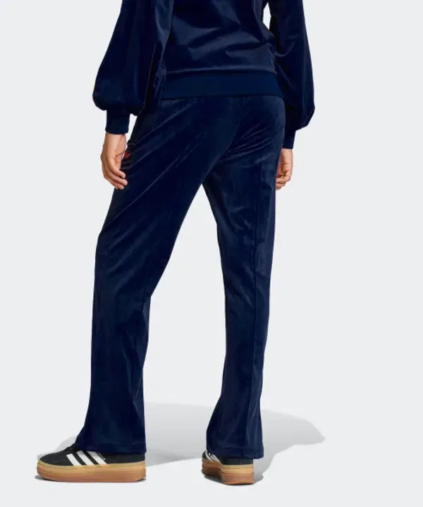 Тренировочные штаны из велюра, 70S, Adidas, темно-синий с оранжевым — фото 2