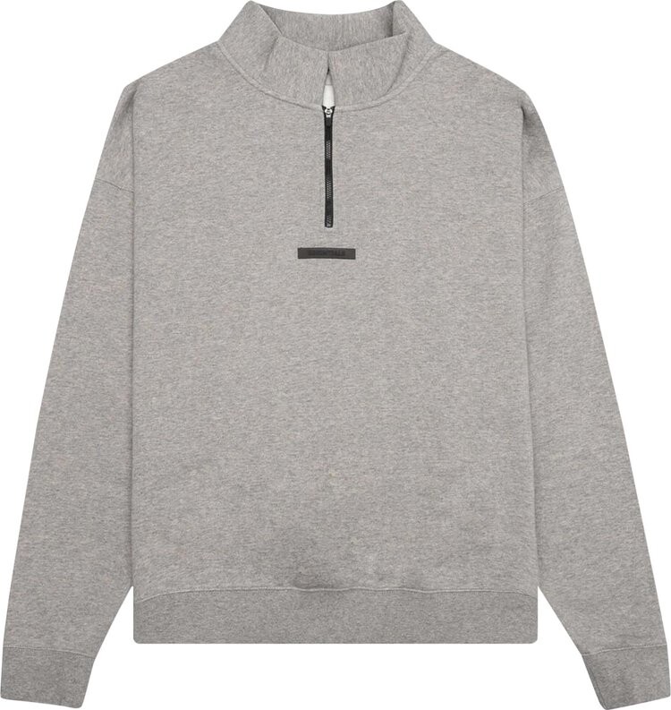 

Толстовка Fear of God Essentials Mockneck Half Zip 'Oatmeal', серый
