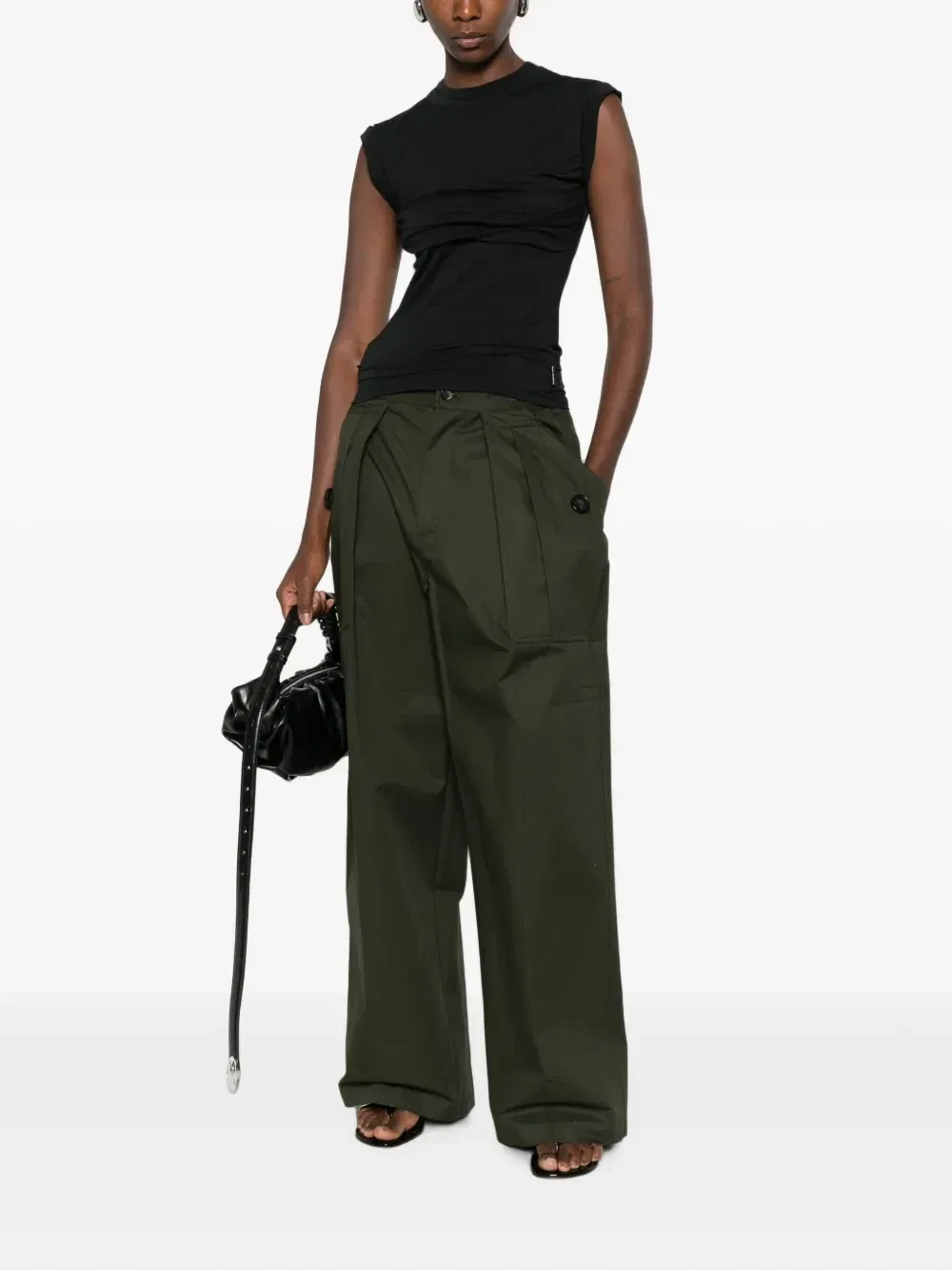 Футболка с витыми деталями Alexander Wang, черный — фото 2