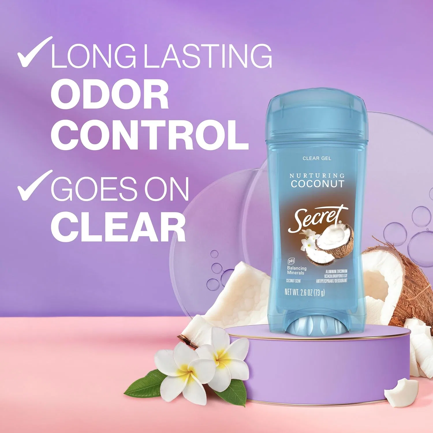 Антиперспирант-дезодорант гелевый Secret Fresh Coconut, 73.7 г — фото 2