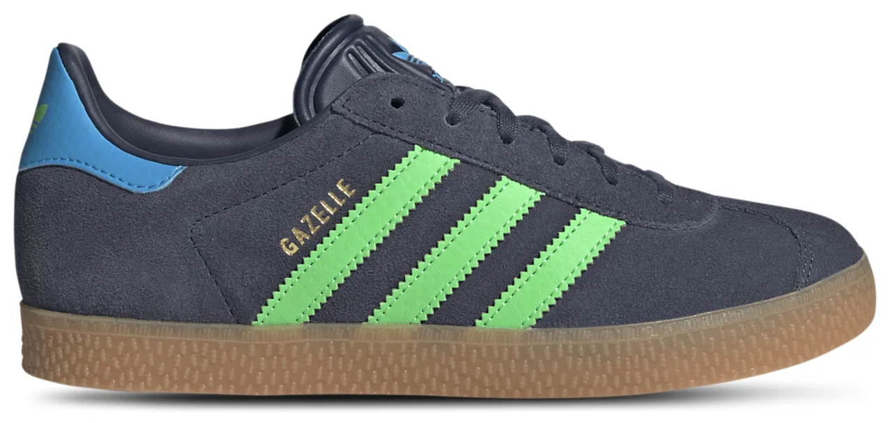 Кроссовки для мальчиков Gazelle Adidas, цвет Shadow Navy/Screaming Green/Aquamarine